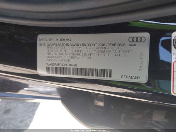 2016 AUDI A6 2.0T PREMIUM PLUS