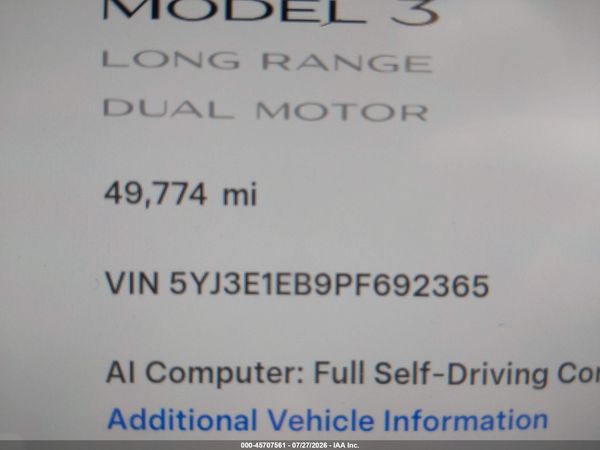2023 TESLA MODEL 3