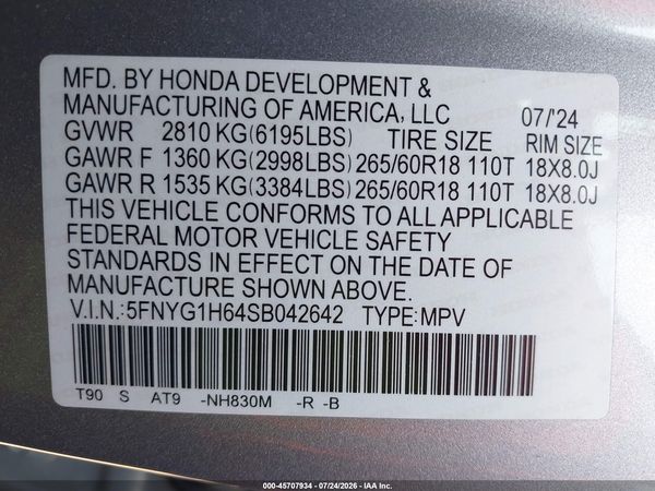 2025 HONDA PILOT TRAILSPORT