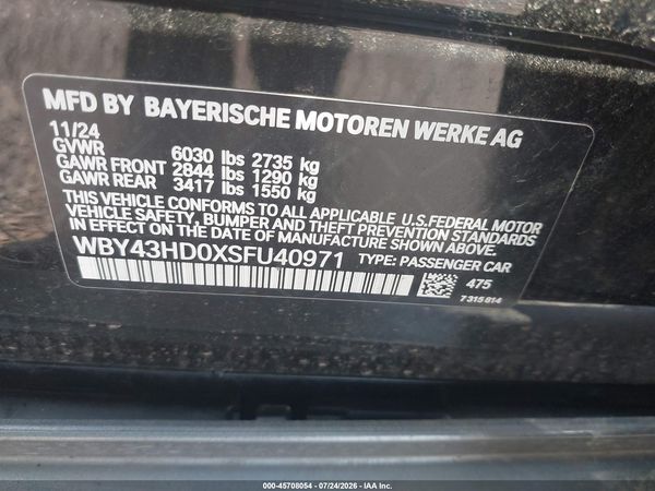 2025 BMW I4 GRAN COUPE XDRIVE40