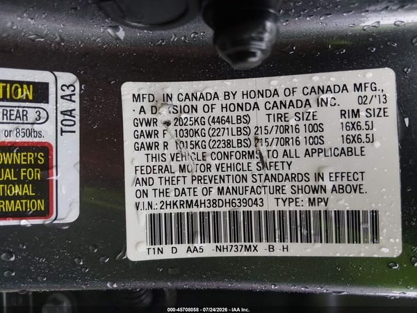 2013 HONDA CR-V LX