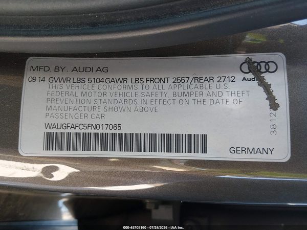 2015 AUDI A6 2.0T PREMIUM