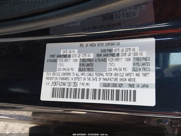 2019 MAZDA CX-5 TOURING