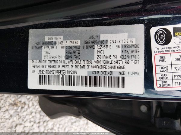2016 MAZDA CX-5 GRAND TOURING