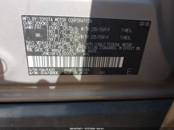 2020 TOYOTA RAV4 XLE PREMIUM