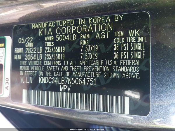 2022 KIA EV6 LIGHT