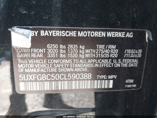 2012 BMW X6 XDRIVE50I
