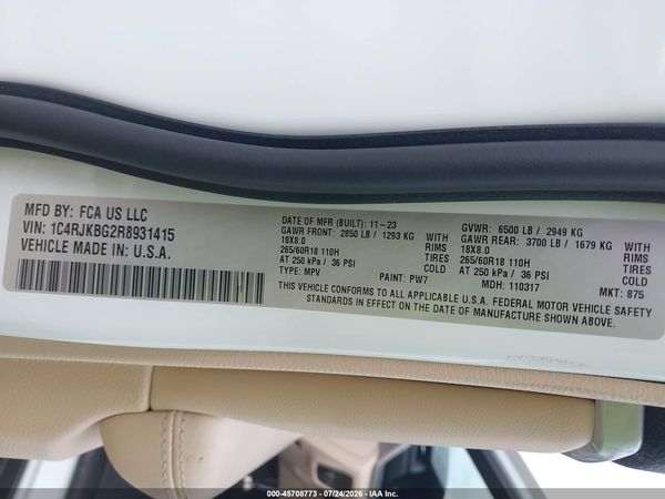 2024 JEEP GRAND CHEROKEE L LIMITED 4X4