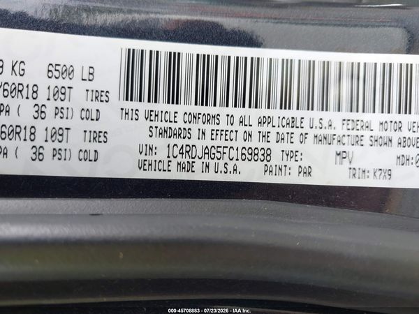 2015 DODGE DURANGO SXT