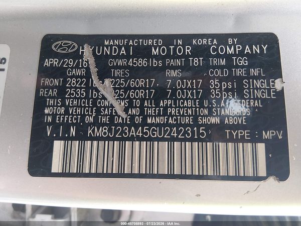 2016 HYUNDAI TUCSON SE