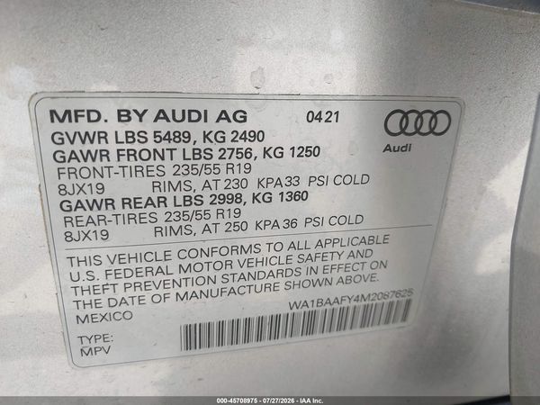 2021 AUDI Q5