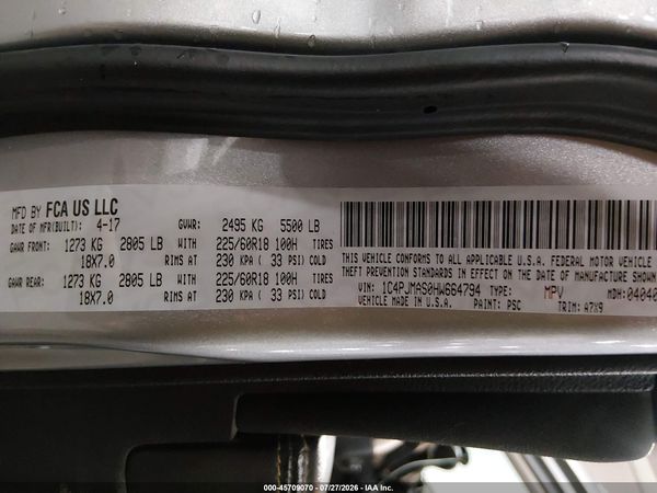 2017 JEEP CHEROKEE ALTITUDE