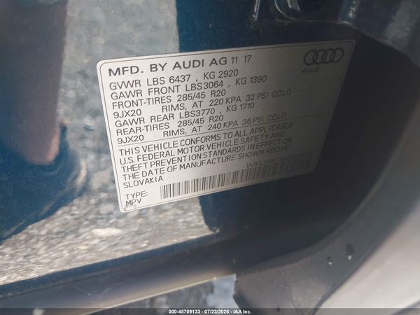 2018 AUDI Q7 2.0T PREMIUM