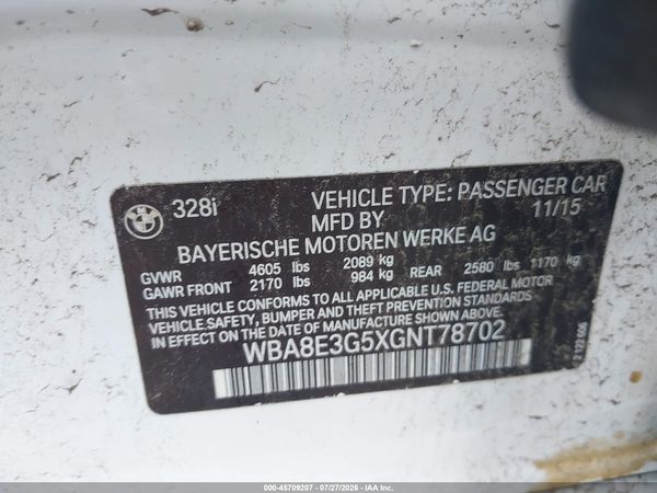 2016 BMW 328I XDRIVE