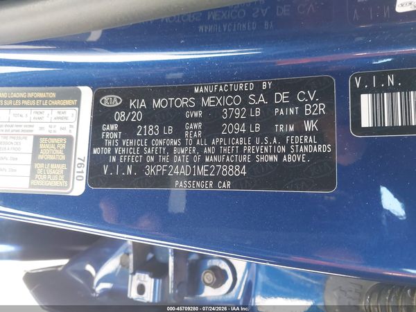 2021 KIA FORTE LXS