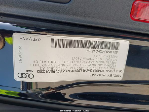 2018 AUDI A4 2.0T ULTRA PREMIUM