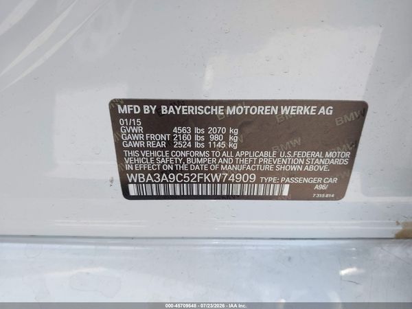 2015 BMW 335I
