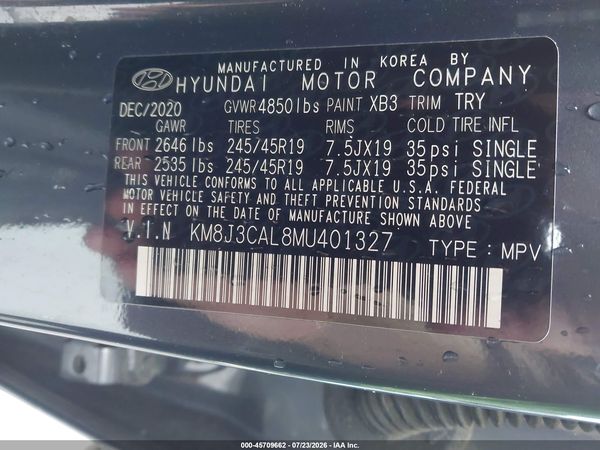 2021 HYUNDAI TUCSON SPORT