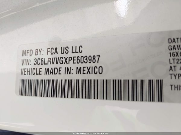 2023 RAM PROMASTER 2500 LOW ROOF 136 WB