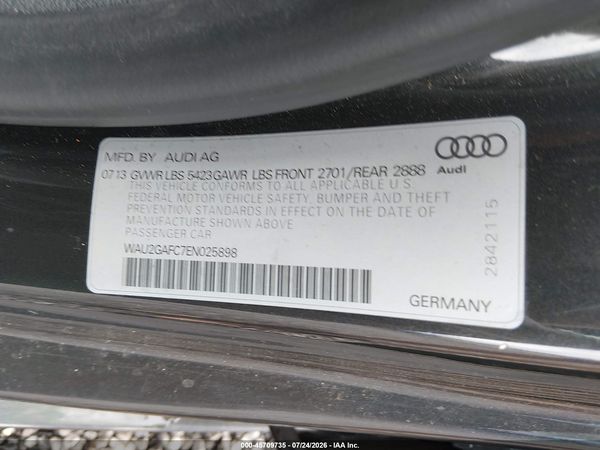 2014 AUDI A7 3.0T PREMIUM PLUS