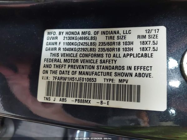 2018 HONDA CR-V EX