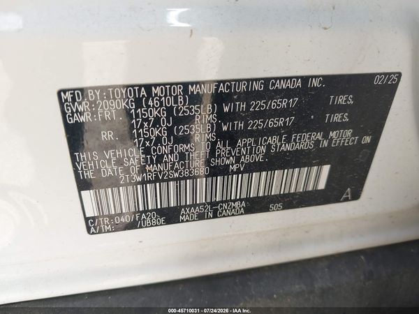 2025 TOYOTA RAV4 XLE