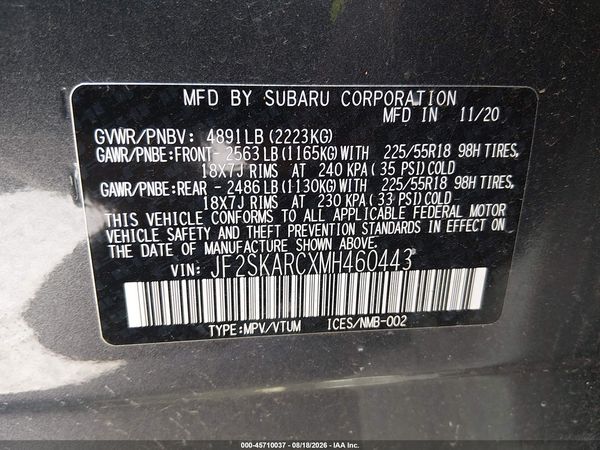2021 SUBARU FORESTER SPORT
