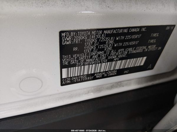 2019 TOYOTA RAV4 LE