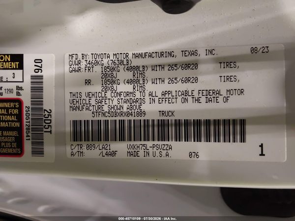 2024 TOYOTA TUNDRA HYBRID PLATINUM 4WD