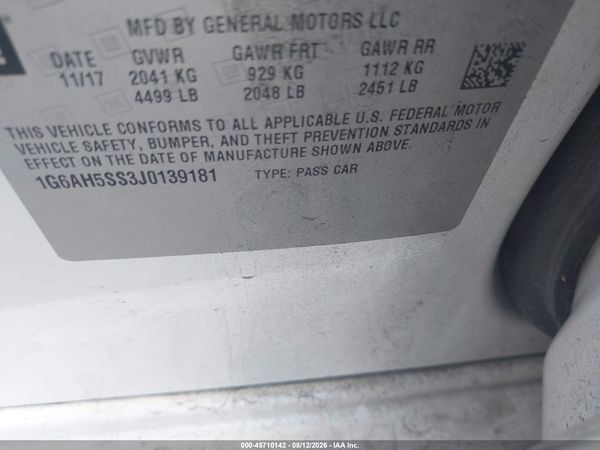 2018 CADILLAC ATS PREMIUM LUXURY