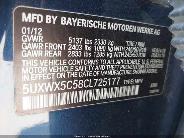 2012 BMW X3 XDRIVE28I
