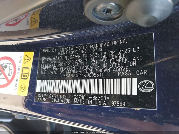 2019 LEXUS ES 350