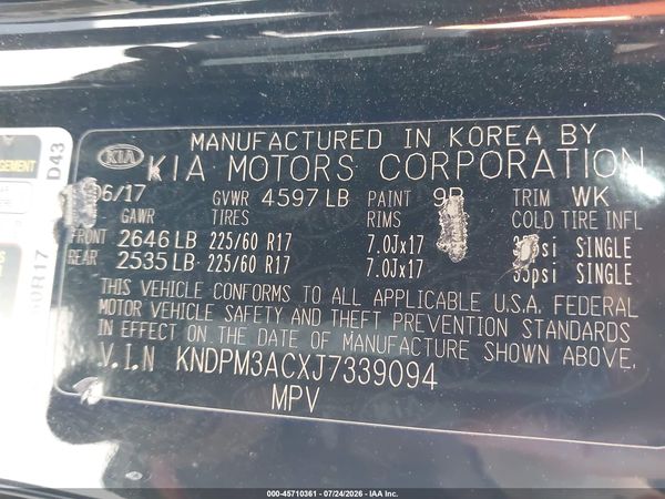 2018 KIA SPORTAGE LX