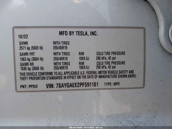2023 TESLA MODEL Y