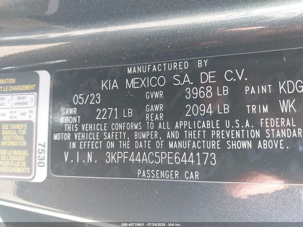 2023 KIA FORTE GT