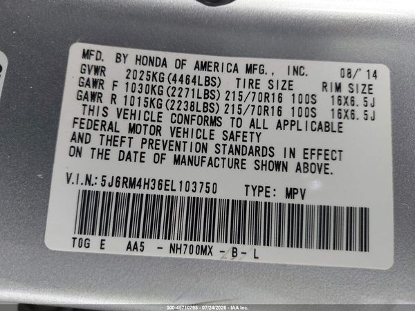 2014 HONDA CR-V LX