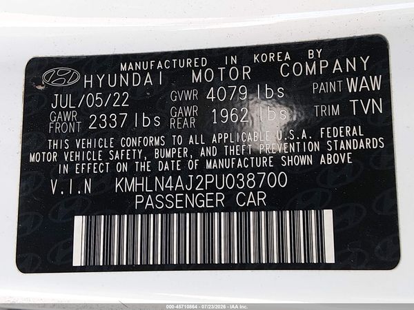 2023 HYUNDAI ELANTRA HYBRID LIMITED
