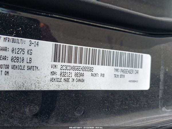 2014 DODGE CHARGER SE