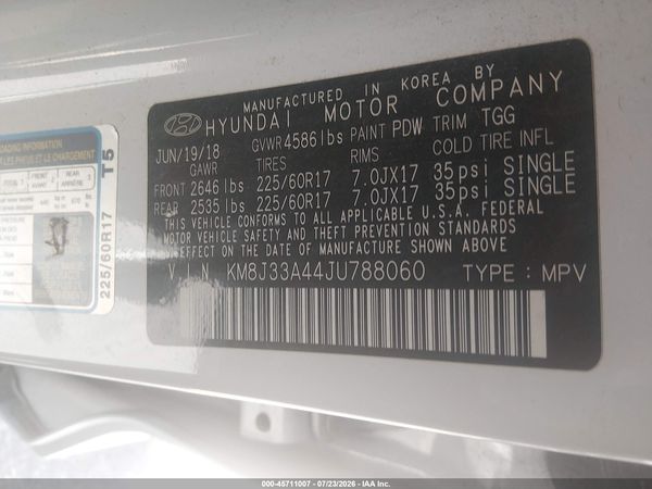 2018 HYUNDAI TUCSON SEL