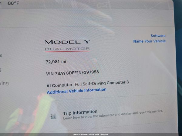 2022 TESLA MODEL Y