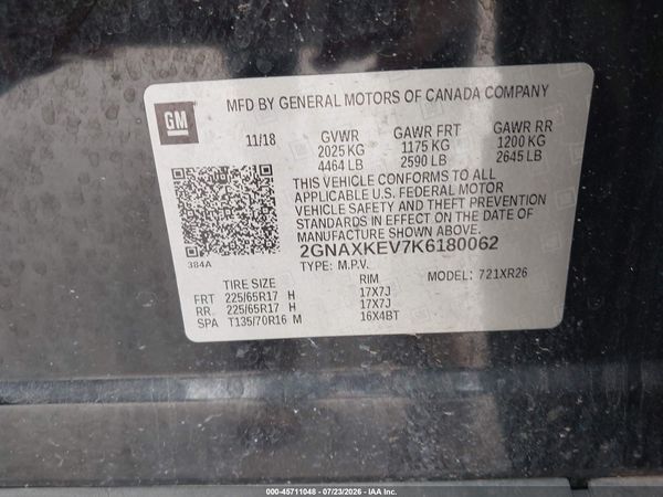 2019 CHEVROLET EQUINOX LT — I9
