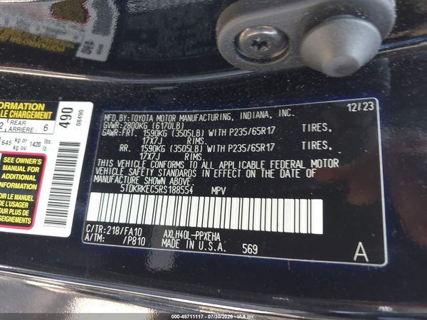 2024 TOYOTA SIENNA LE — I9