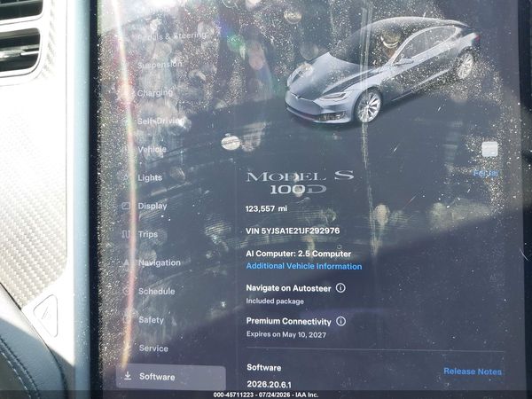 2018 TESLA MODEL S 100D/75D/P100D