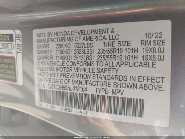 2022 ACURA RDX TECHNOLOGY PACKAGE