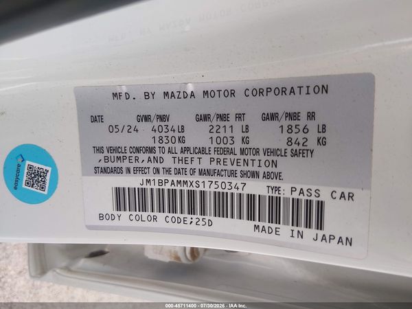2025 MAZDA MAZDA3 2.5 S PREFERRED