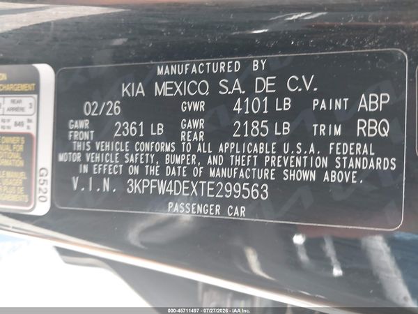 2026 KIA K4 GT-LINE