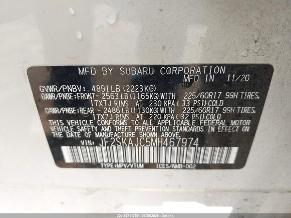 2021 SUBARU FORESTER PREMIUM