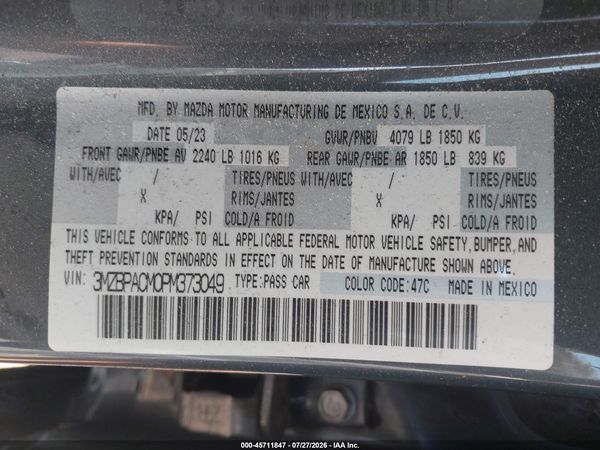 2023 MAZDA MAZDA3 2.5 S CARBON EDITION