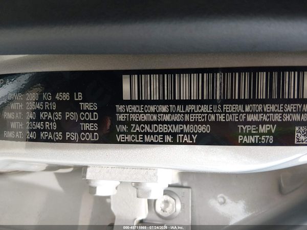 2021 JEEP RENEGADE ISLANDER 4X4