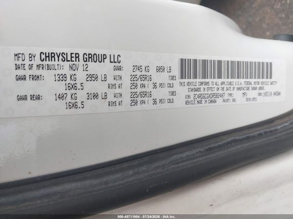 2013 DODGE GRAND CARAVAN SXT